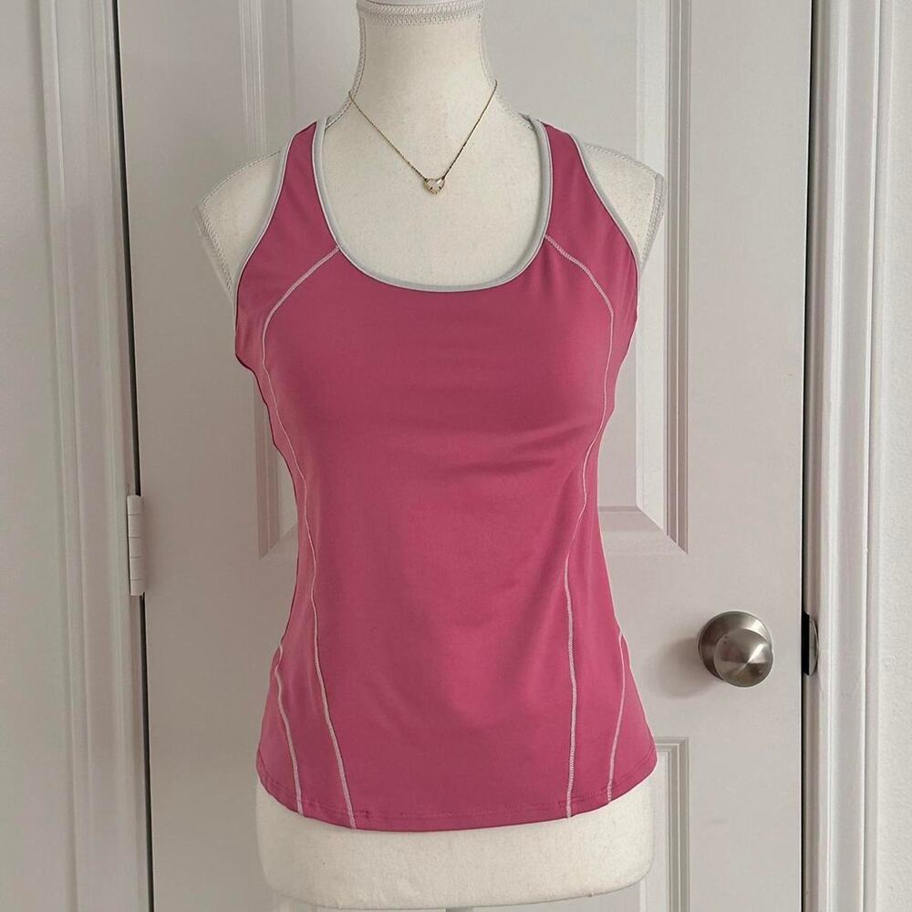 Aspire Size Medium Women’s ActiveWear Y2K Starburst Pink Fitted Tank